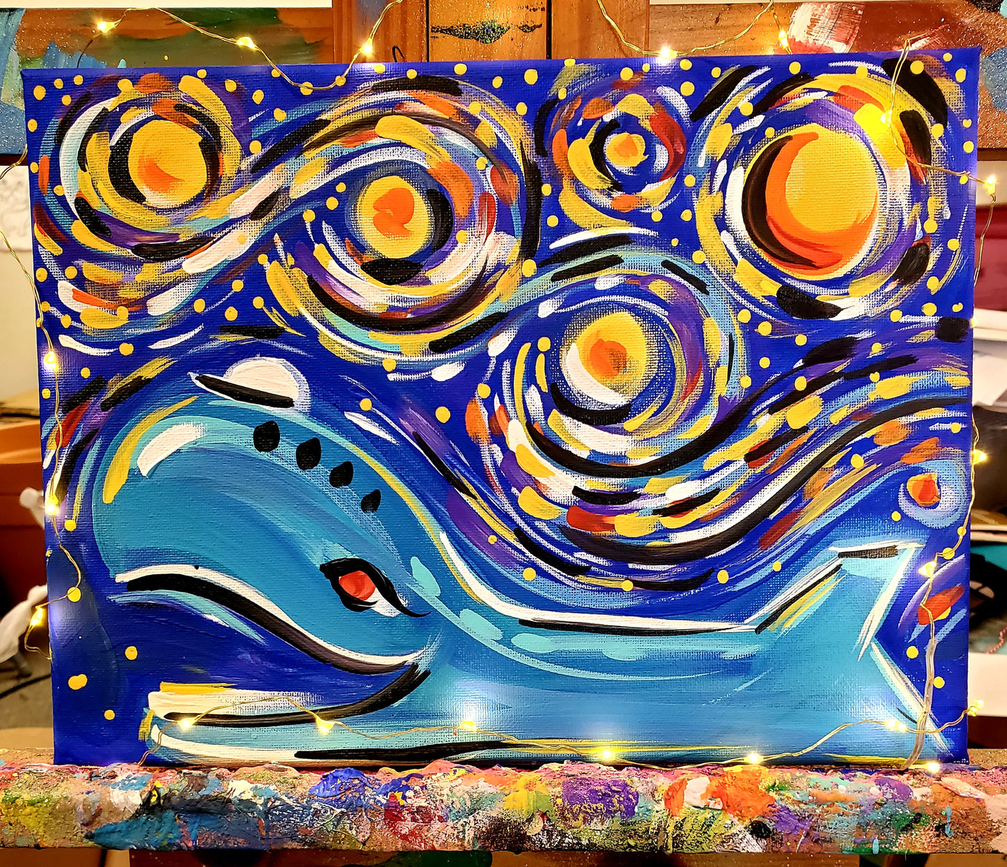 June 21st, 1:30 p.m. Route 66 Roadfest LITTLE BLUE WHALE class painting