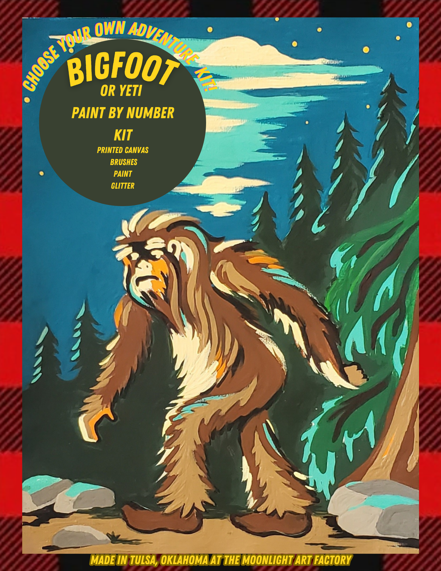 YETI/BIGFOOT TWO IN ONE PAINT BY NUMBER KIT!
