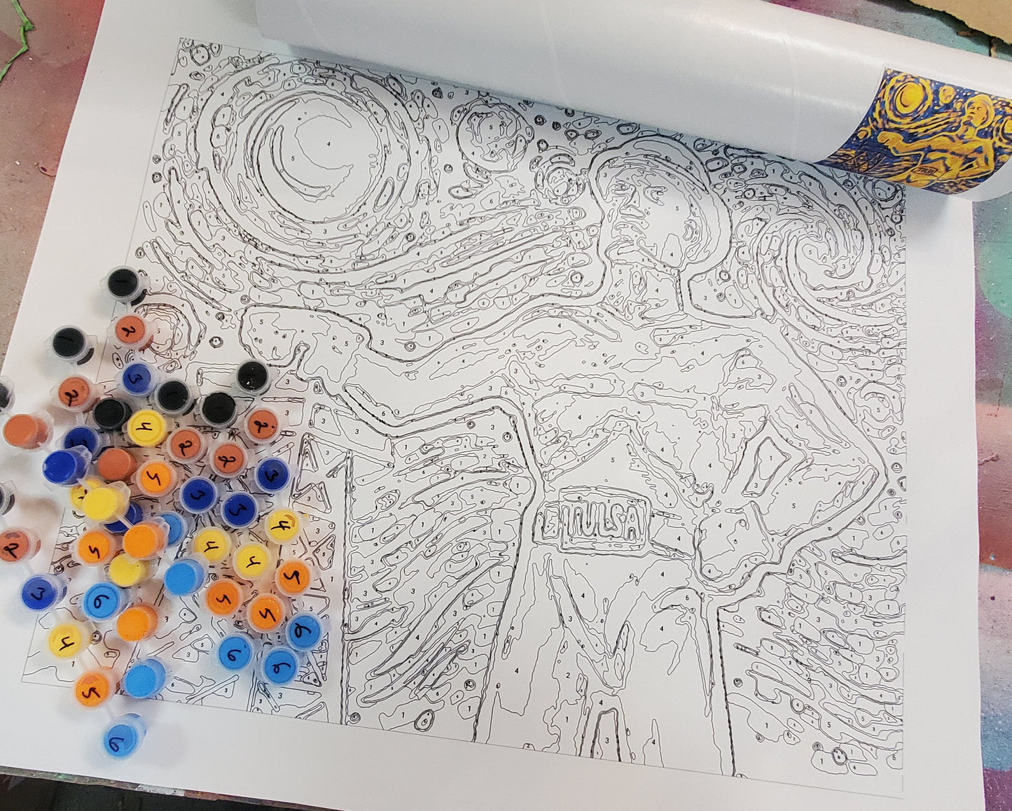 XL Golden Driller Starry Night