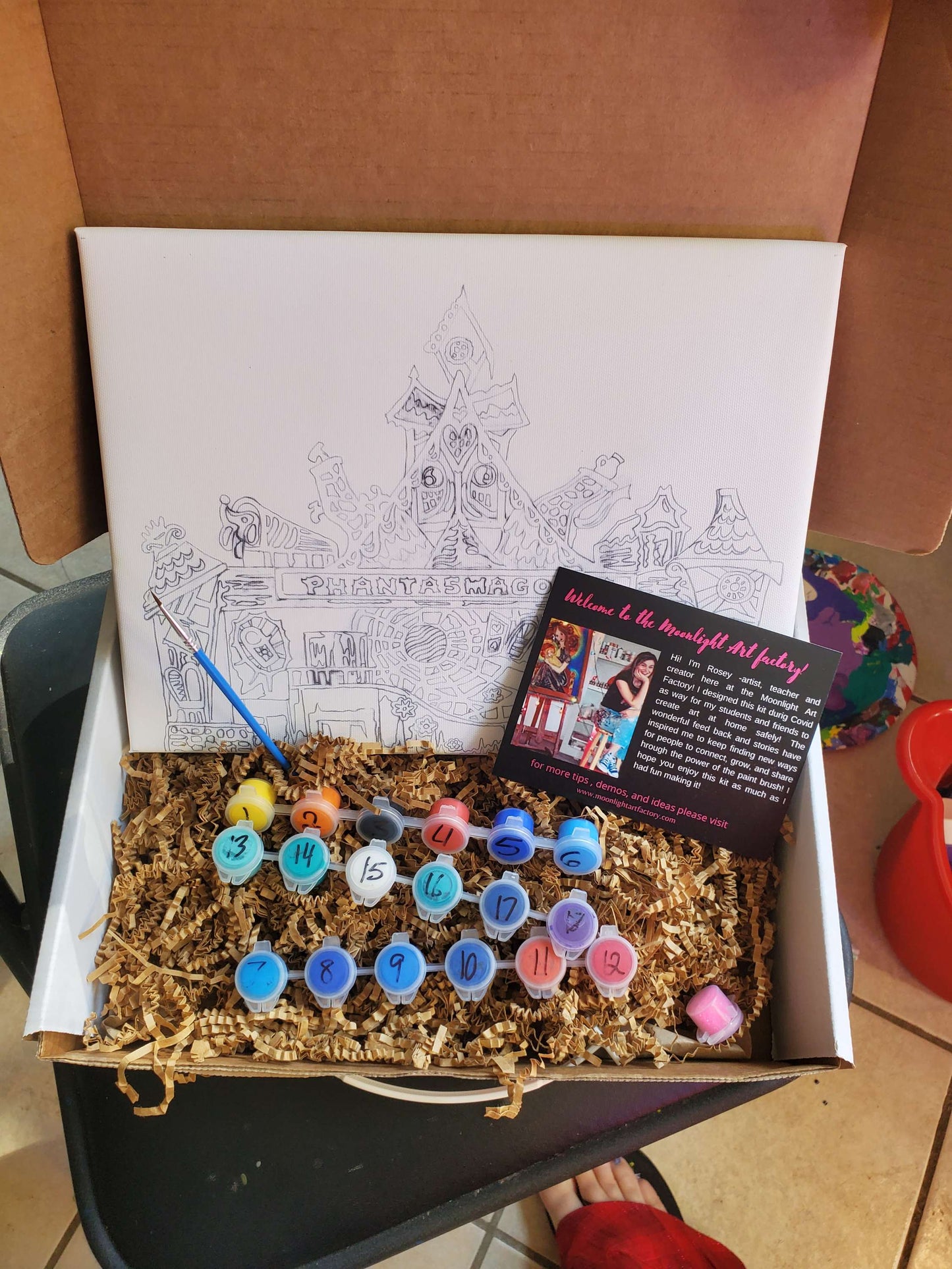 Spooky House Paint By Number Kit - Inspired By Bell's Phantasmagoria Ride