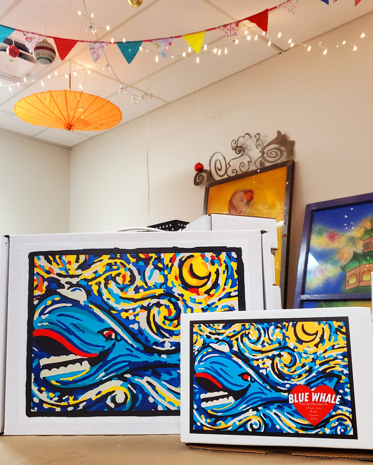 Moonlight Factory LOW STOCK ALERT! Mini Blue Whale Paint By Number Kit! – Moonlight Art ...